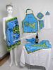 eco-friendly custom printing oven mitt kitchen apron sets apron